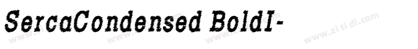 SercaCondensed BoldI字体转换